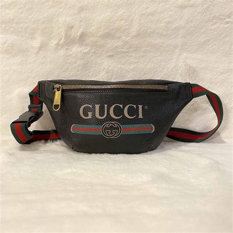 gucci logo-print leather belt bag|Gucci signature belt bag.